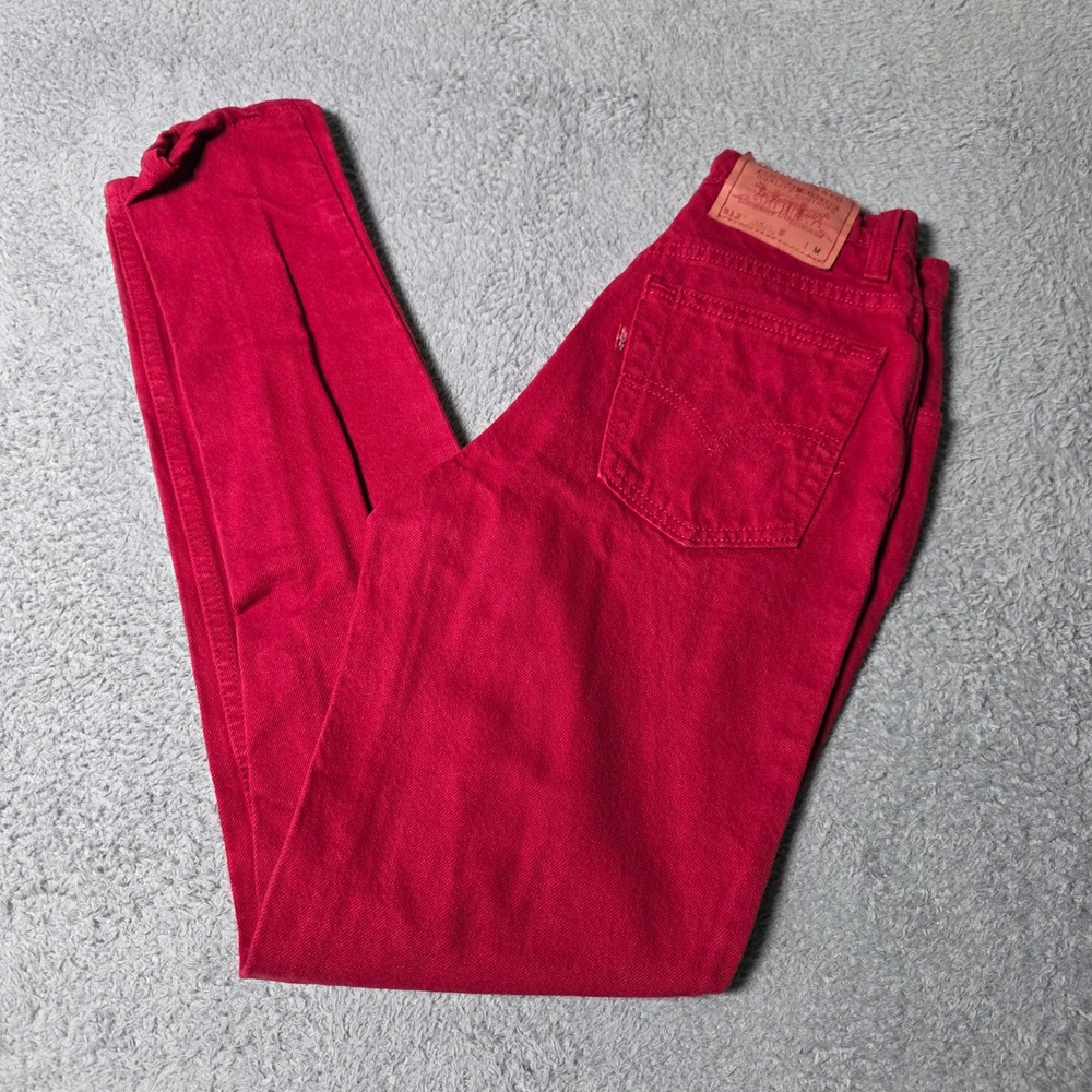 Levis Womens 5 Red 512 Slim Fit Tapered Leg High Rise Vintage Jeans USA Made 90s